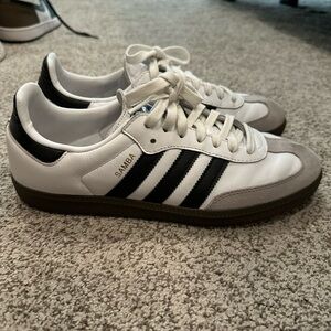 Adidas Samba White and Black Shoes
